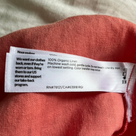 Salmon Linen Eileen Fisher Shift, L - Picture 8 of 8